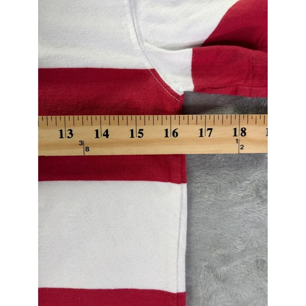 Polo Ralph Lauren Boys Rugby Shirt M 10-12 Red White Navy Striped